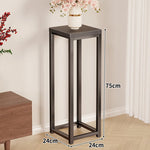 Plant Stand Metal Frame Crossbar Reinforced Base Compact Square Design