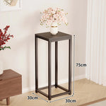 Plant Stand Metal Frame Crossbar Reinforced Base Compact Square Design