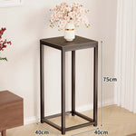Plant Stand Metal Frame Crossbar Reinforced Base Compact Square Design