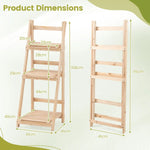 Plant Stand Three-Tier Foldable Fir Wood