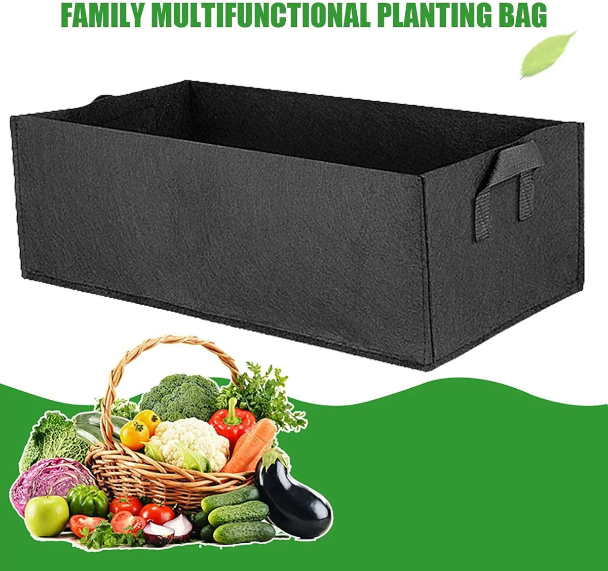 Plant Storage Box Foldable Felt Handles
