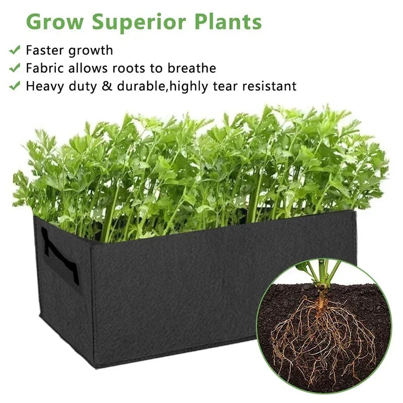 Plant Storage Box Foldable Felt Handles