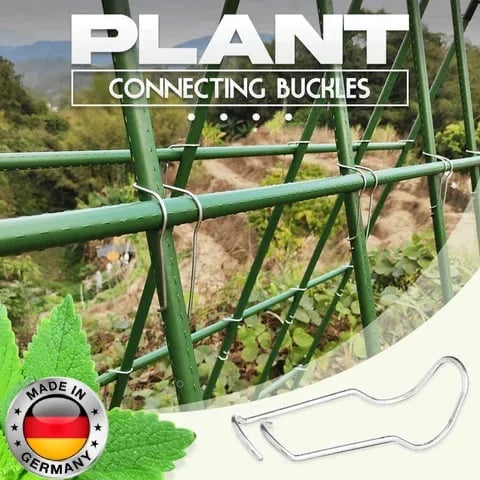Plant Support Clips Galvanized Rust-Resistant Fits 11–20mm Pipes