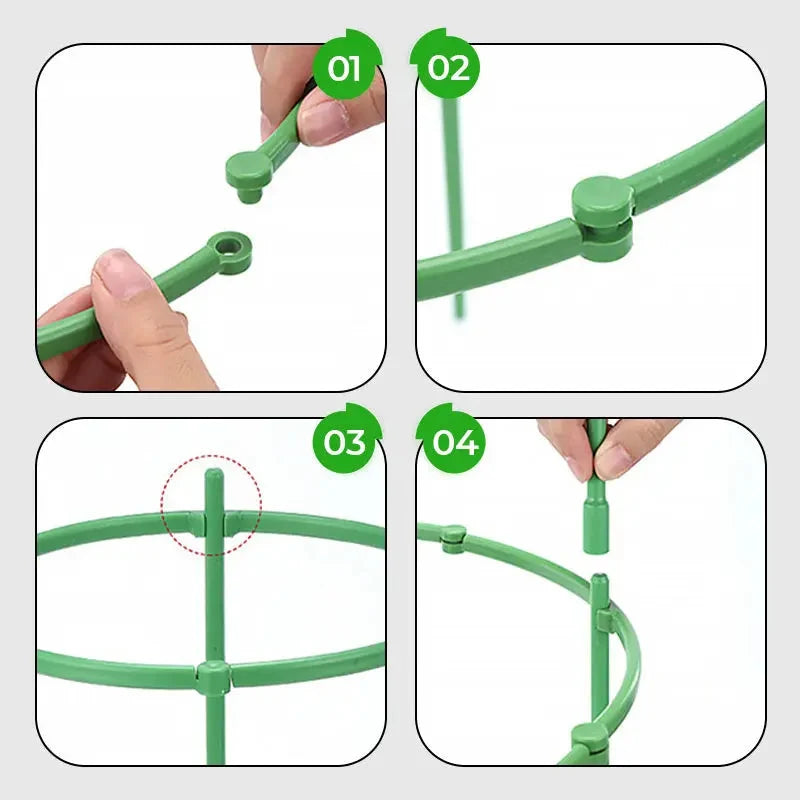 Plant Support Frame Adjustable Modular Tool-Free 60 Piece Set