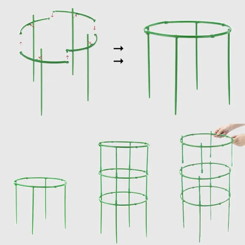Plant Support Frame Adjustable Modular Tool-Free 60 Piece Set