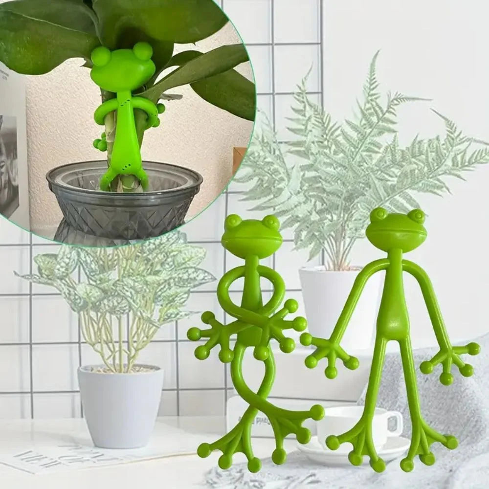Plant Support Stake Frog Design Compact Plastic