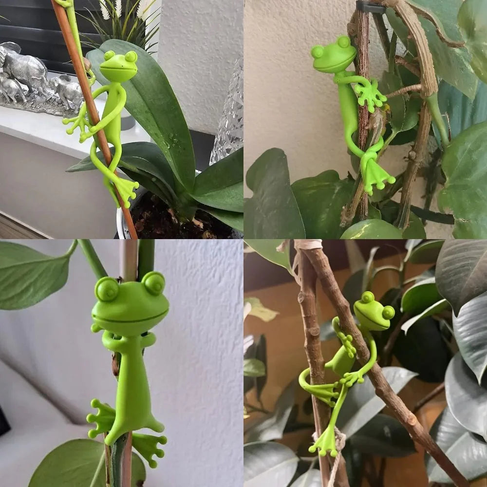 Plant Support Stake Frog Design Compact Plastic