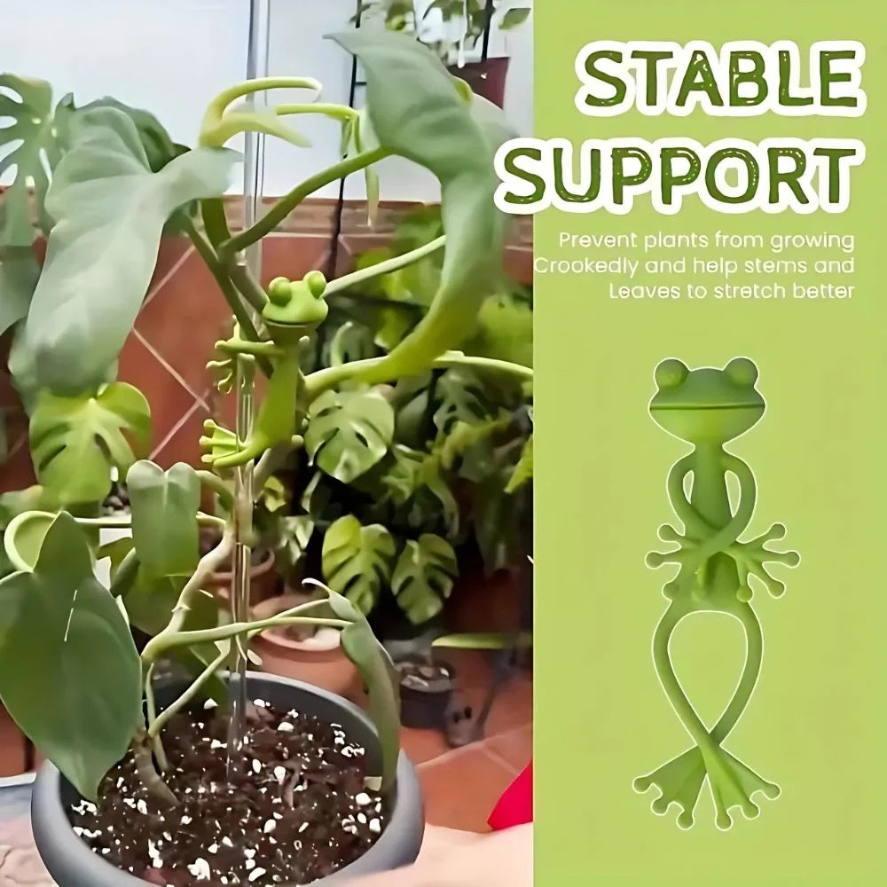 Plant Support Stake Frog Design Compact Plastic