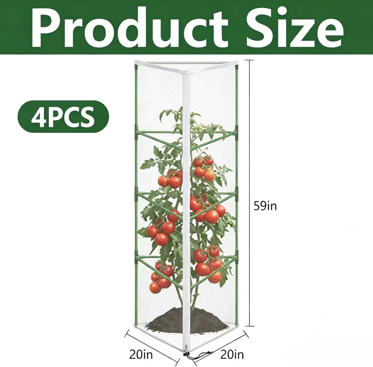 Plant Support Trellis Adjustable Height Breathable Mesh