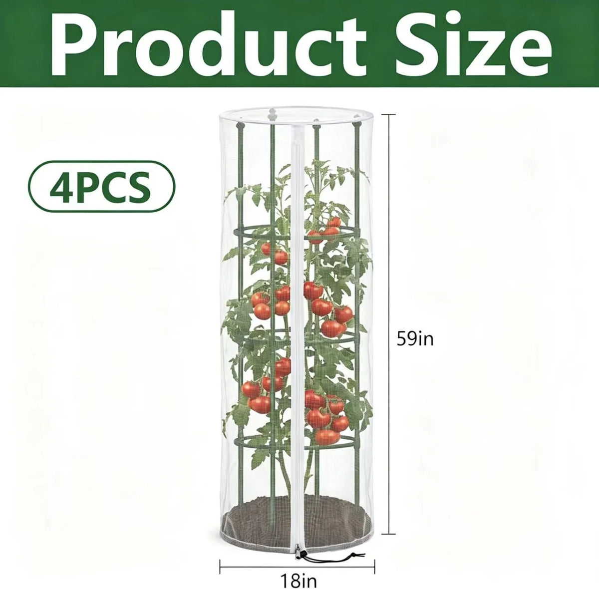 Plant Support Trellis Adjustable Height Breathable Mesh