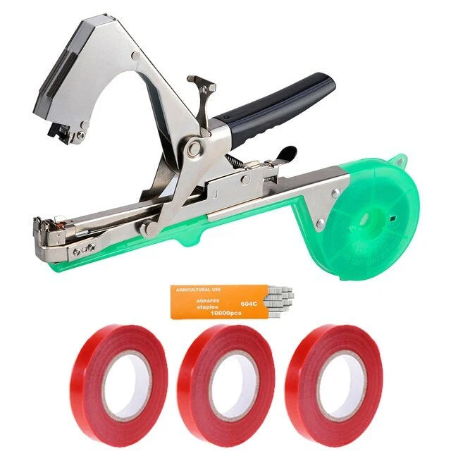 Plant Tying Tool One-Hand Cutter Includes Tape & Staples
