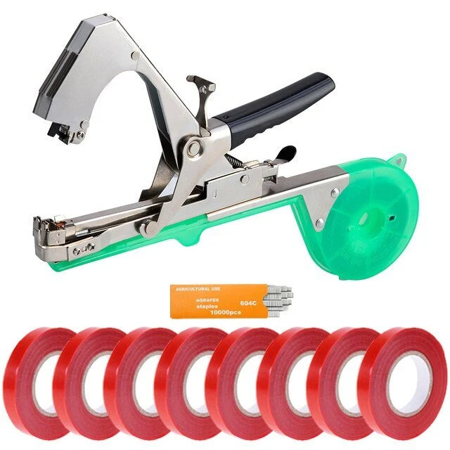 Plant Tying Tool One-Hand Cutter Includes Tape & Staples