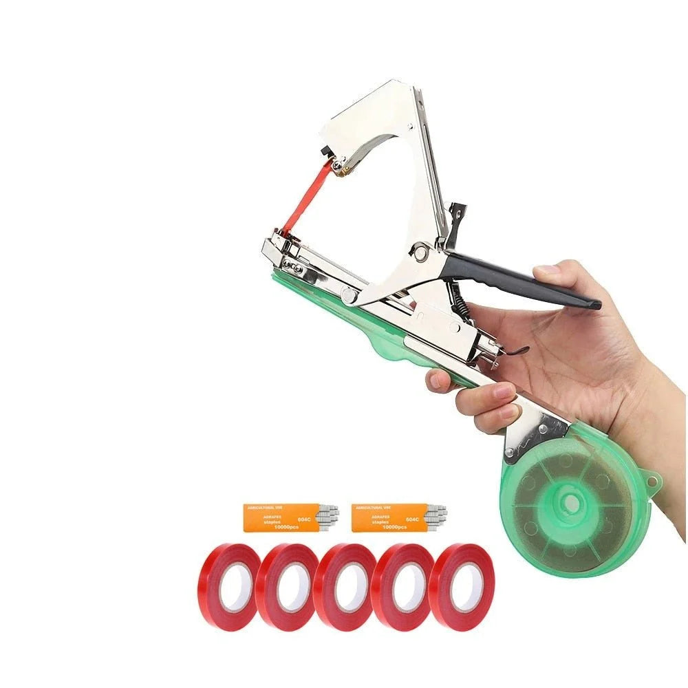 Plant Tying Tool One-Hand Cutter Includes Tape & Staples