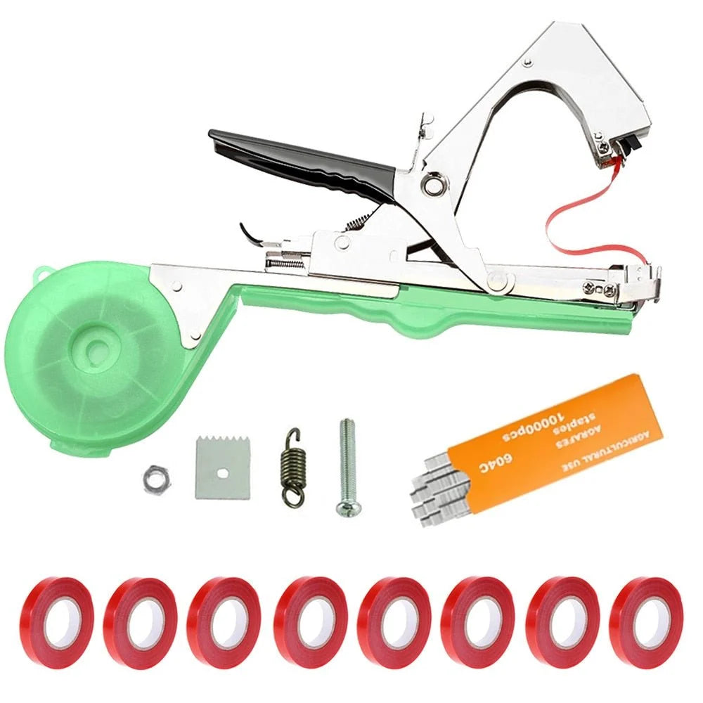 Plant Tying Tool One-Hand Cutter Includes Tape & Staples