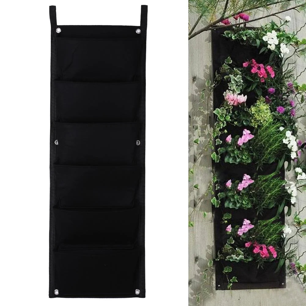 Plant Wall Pockets Wall-Mounted Multi-Pocket Indoor & Outdoor