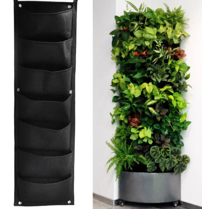 Plant Wall Pockets Wall-Mounted Multi-Pocket Indoor & Outdoor