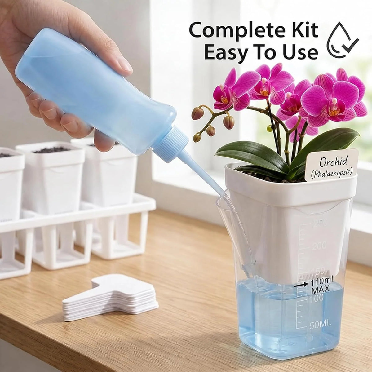 Plant Watering Kit Measurement Markings Precision Funnel