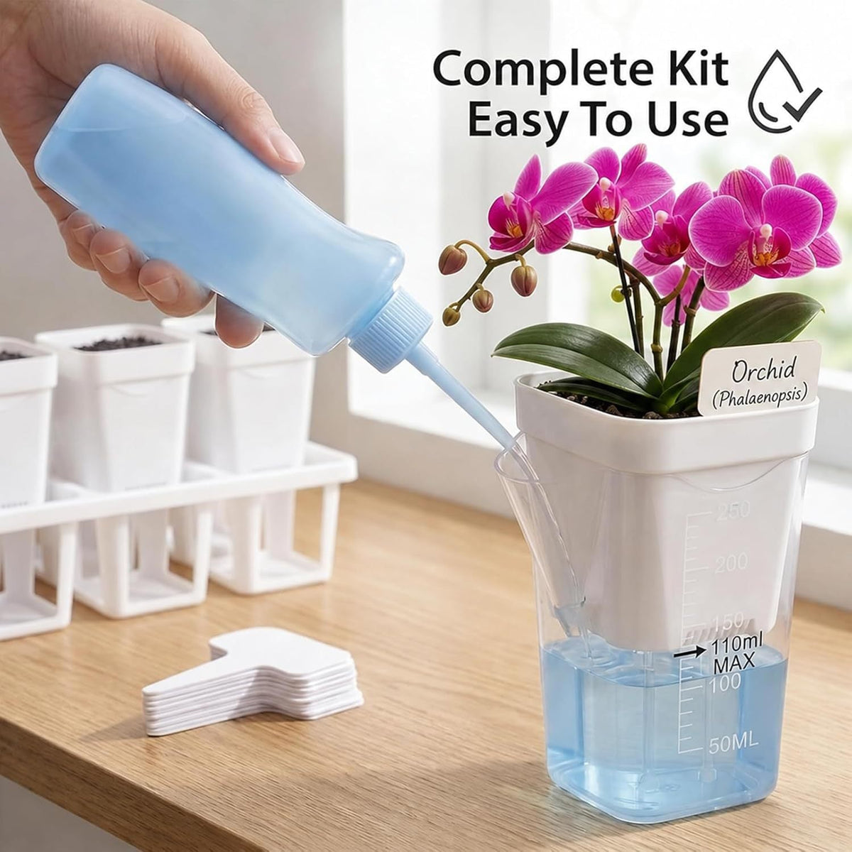Plant Watering Kit Measurement Markings Precision Funnel
