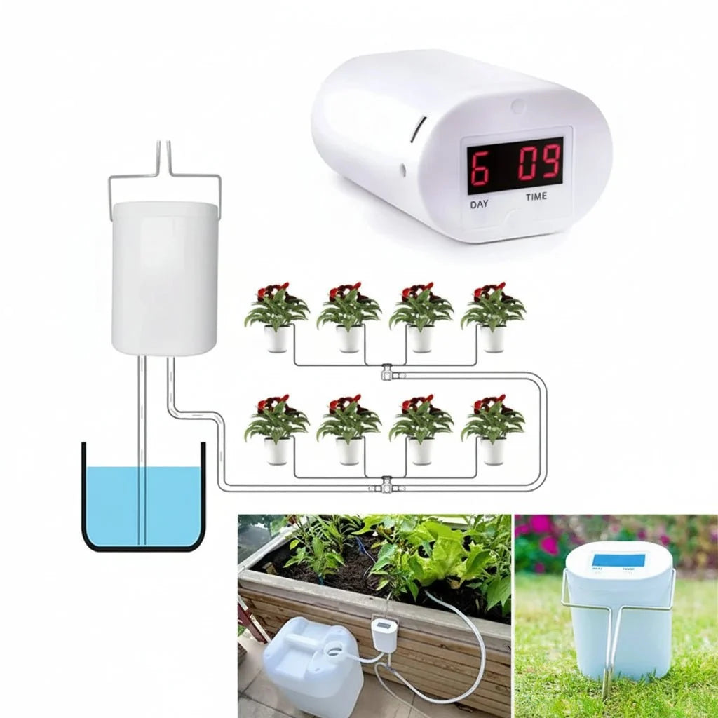 Plant Watering System Automatic Programmable Rechargeable