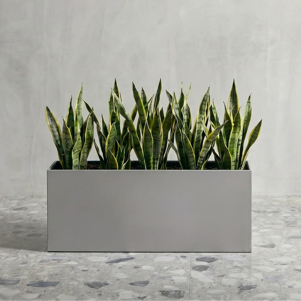 Planter Box Brushed Aluminum Waterproof Lining 30-Inch Length