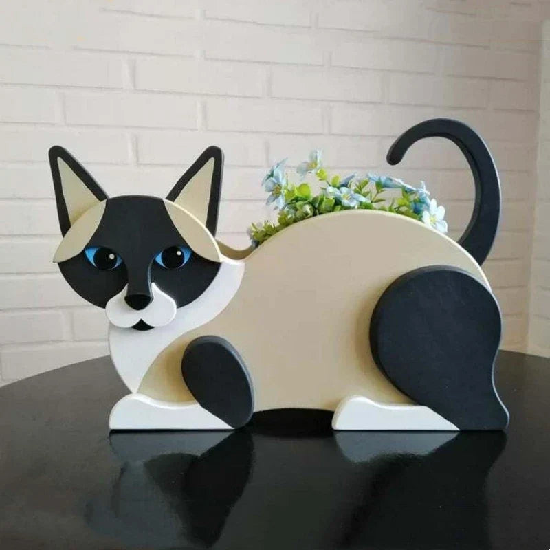 Planter Cat-Shaped Customizable Sturdy Plastic