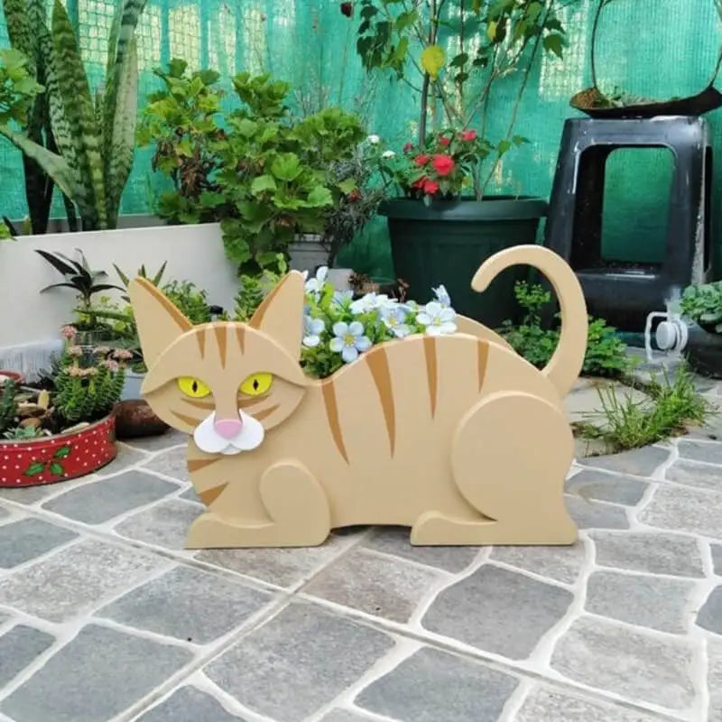 Planter Cat-Shaped Customizable Sturdy Plastic