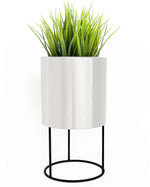 Planter Raised Stainless Steel Pot & Iron Stand