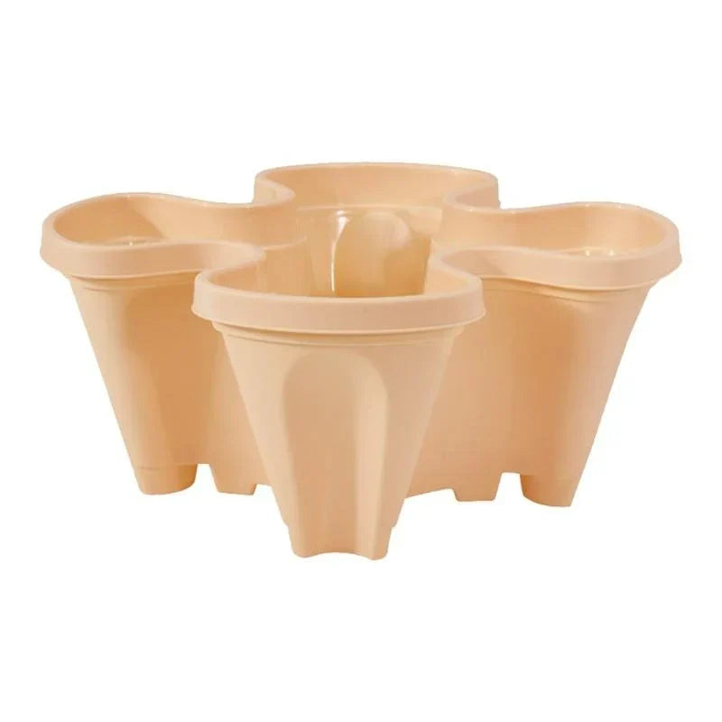 Planter Stackable With Wheels & Drainage