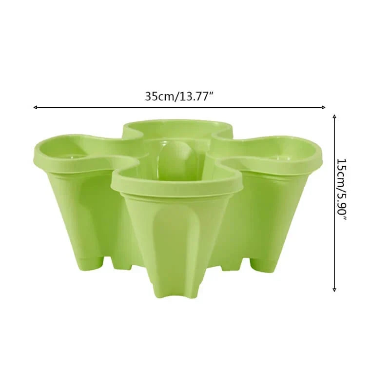 Planter Stackable With Wheels & Drainage