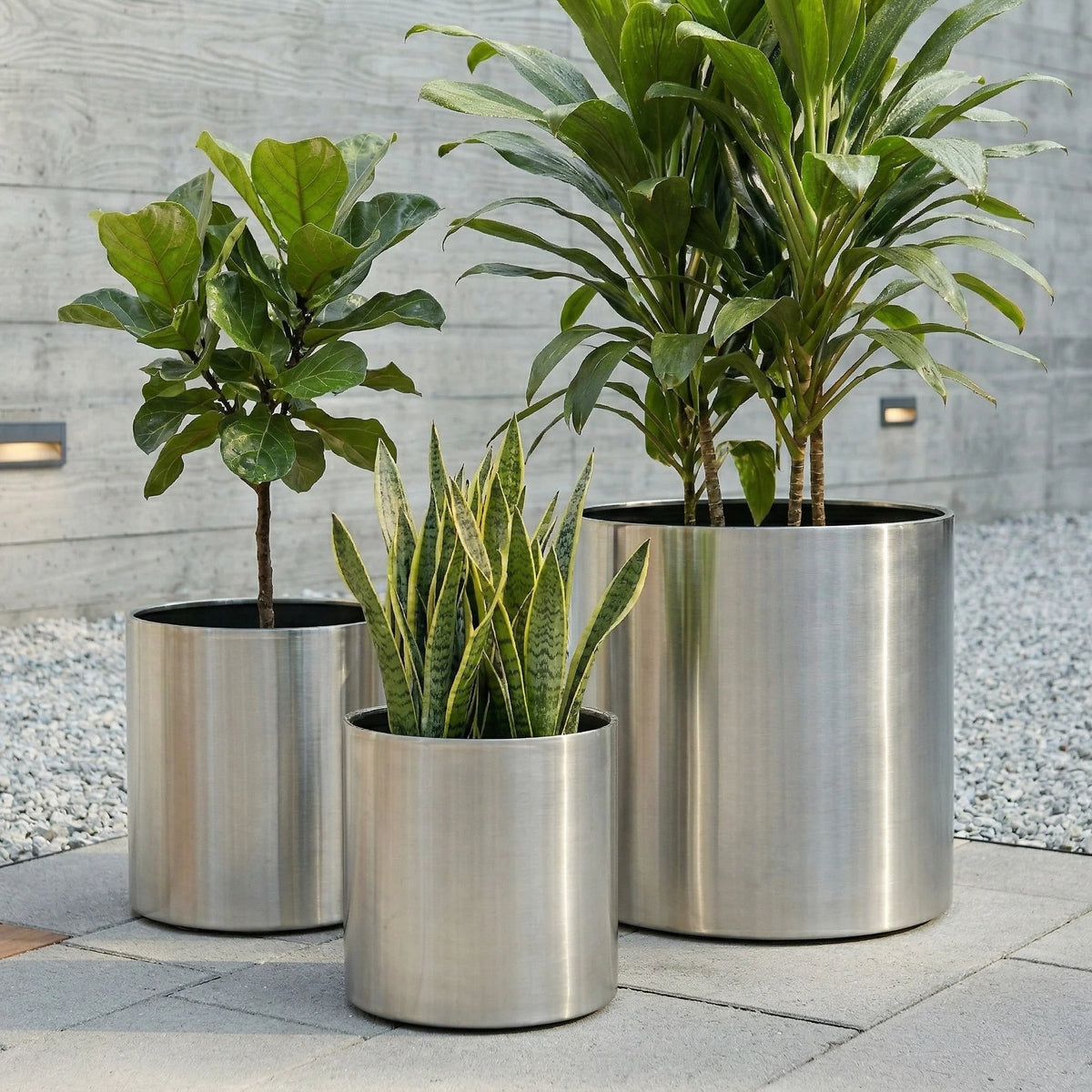 Planter Stainless Steel Waterproof Lining Indoor & Outdoor