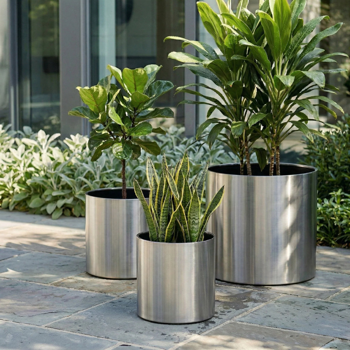 Planter Stainless Steel Waterproof Lining Indoor & Outdoor