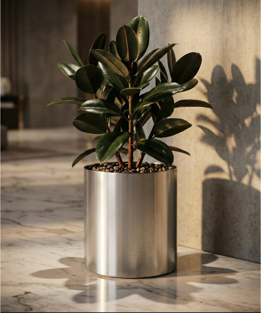 Planter Stainless Steel Waterproof Lining Indoor & Outdoor