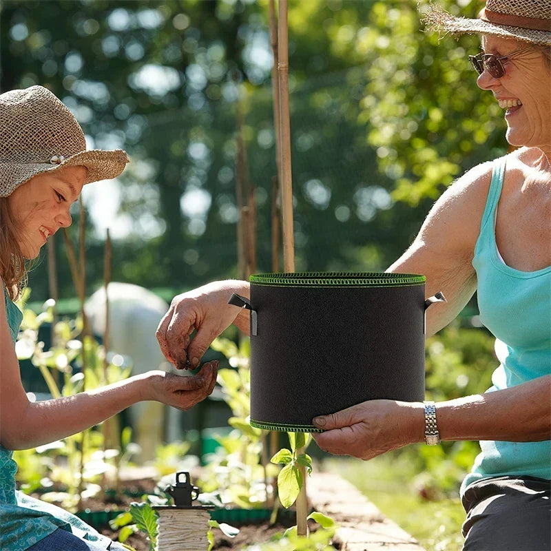 Planting Bag Breathable Felt Fabric & Sturdy Handles