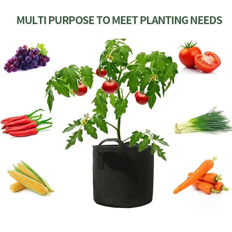Planting Bag Breathable Felt Fabric & Sturdy Handles