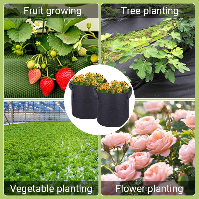 Planting Bag Breathable Felt Fabric UV-Resistant & Reusable