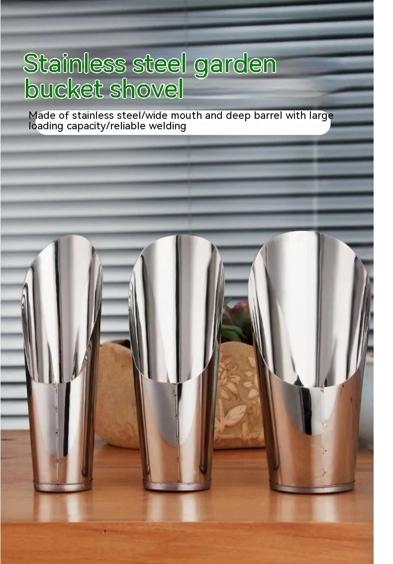 Planting Scoop Stainless Steel Ergonomic & Non-Slip Handle
