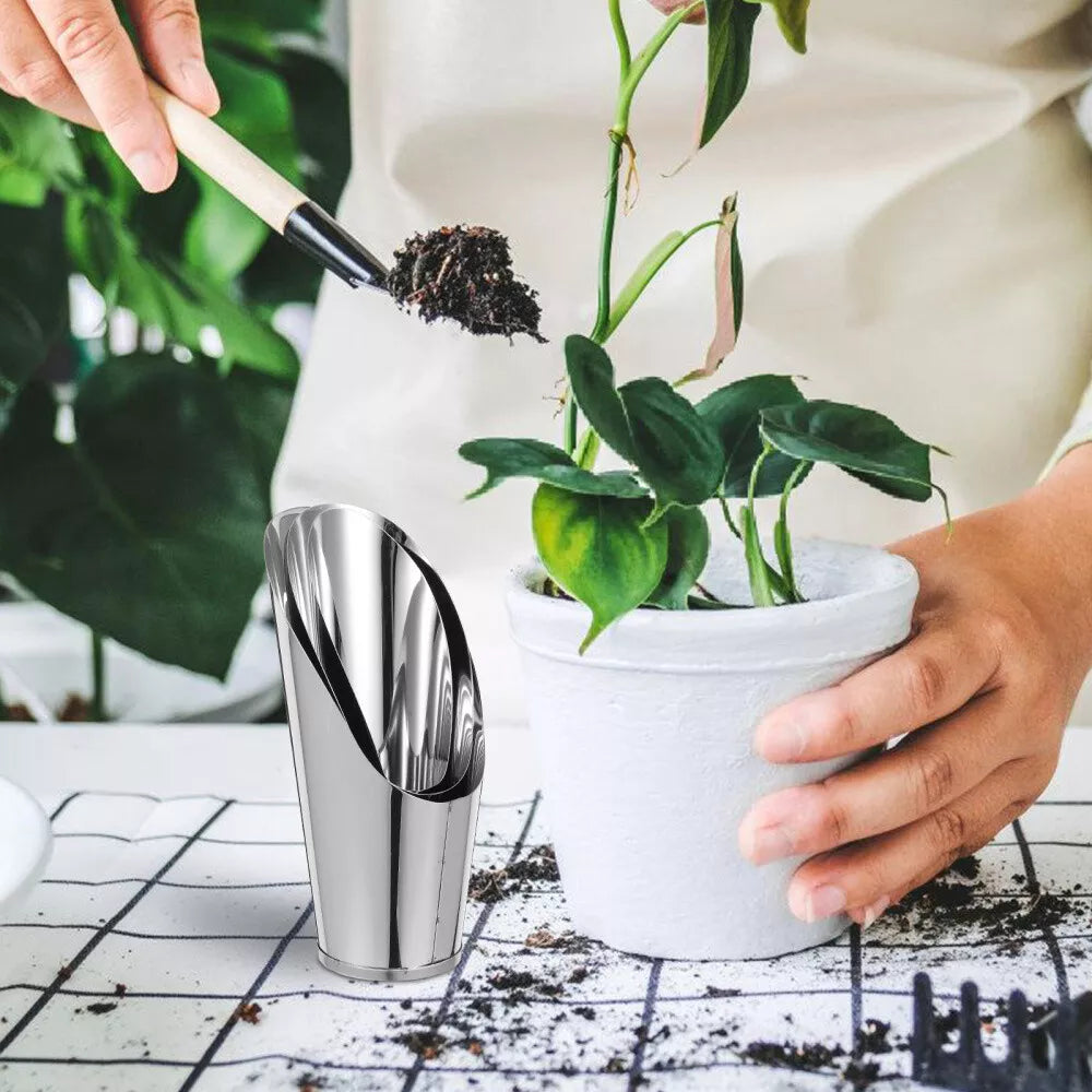 Planting Scoop Stainless Steel Ergonomic & Non-Slip Handle