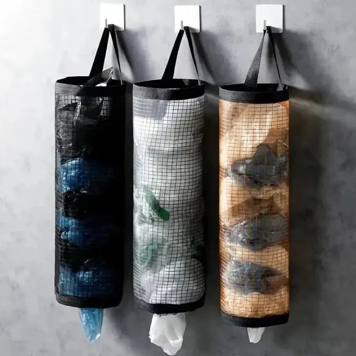 Plastic Bag Dispenser Wall-Mounted Space-Saving Holds 30 Bags