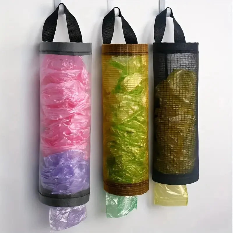 Plastic Bag Organizer Hanging Mesh Set of 3