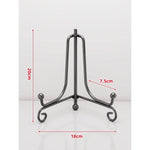 Plate Display Stand Metal Tripod Non-Slip Feet