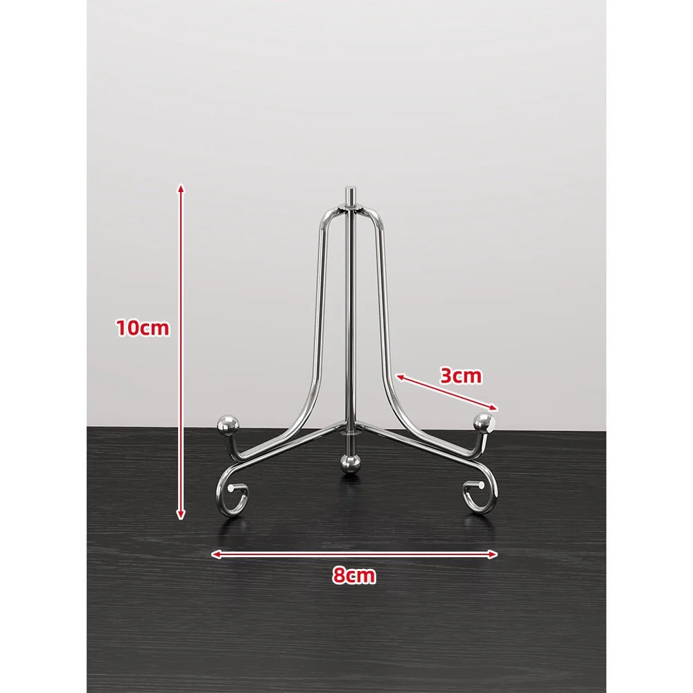 Plate Display Stand Metal Tripod Non-Slip Feet