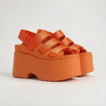 Platform Sandals 4.3-Inch Sole Adjustable Straps Open Toe