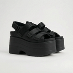 Platform Sandals 4.3-Inch Sole Adjustable Straps Open Toe