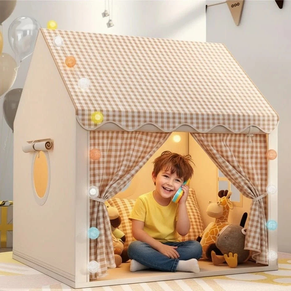 Play Tent Cotton Blend Foldable With Carrying Bag