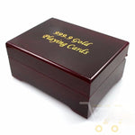 Playing Card Deck 24K Gold Plated Wood Display Box