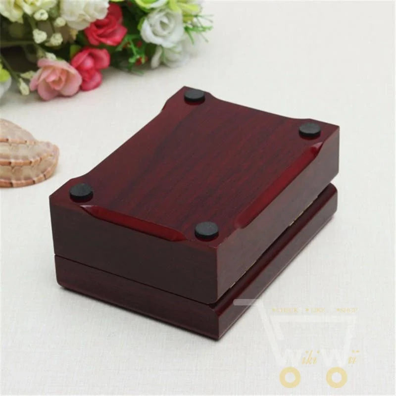 Playing Card Deck 24K Gold Plated Wood Display Box