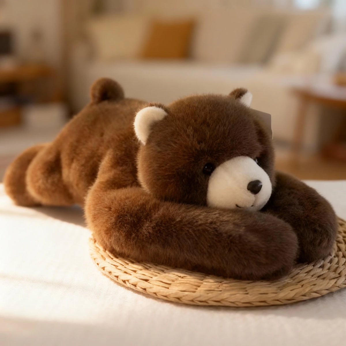 Plush Animal Toy Soft Faux Fur Extra-Long Hugging Arms