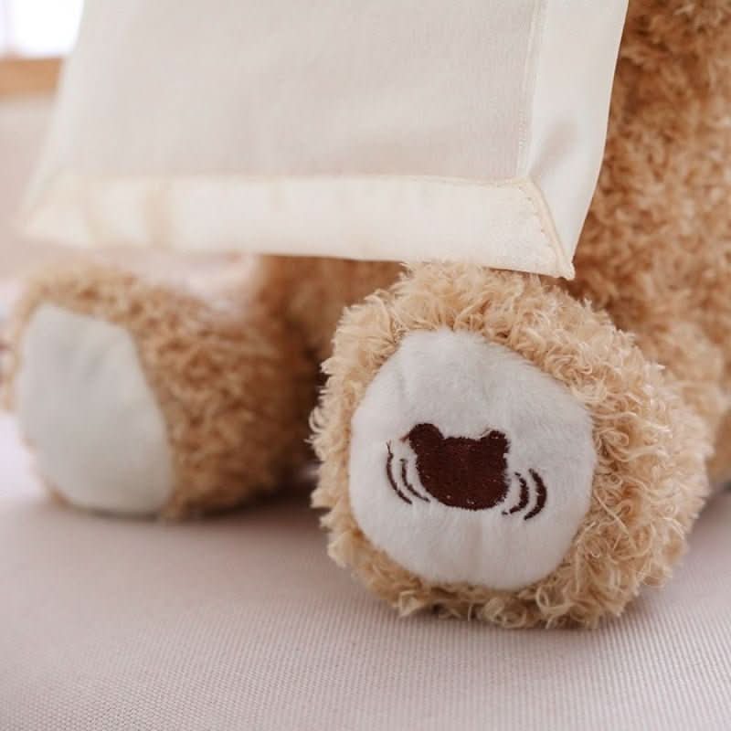 Plush Bear Interactive Peekaboo Game Soft & Easy-Clean