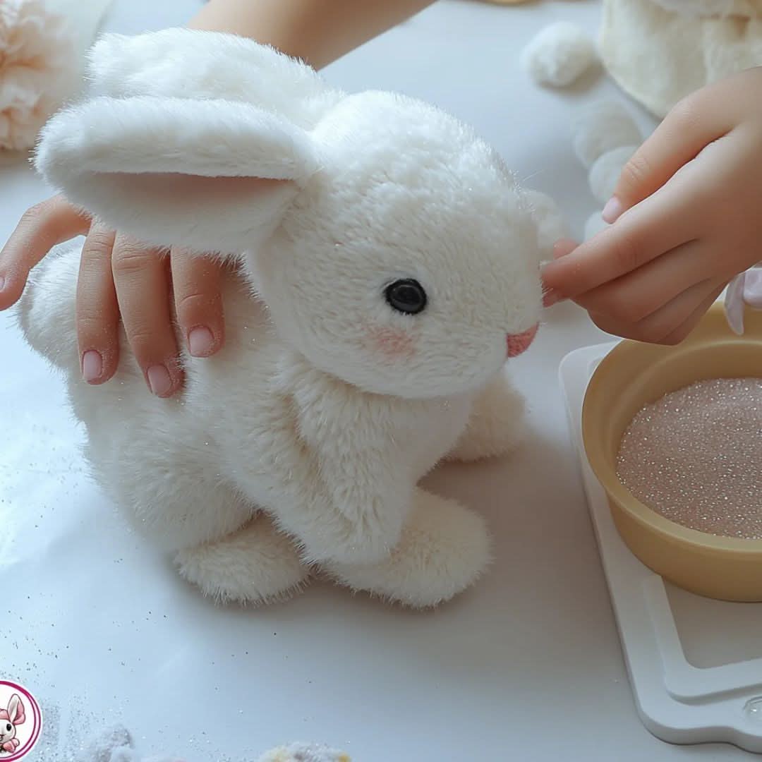 Plush Bunny Toy Interactive Hopping & Gentle Sounds
