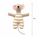 Plush Mouse Toy Organic Cotton Hand-Stitched Details